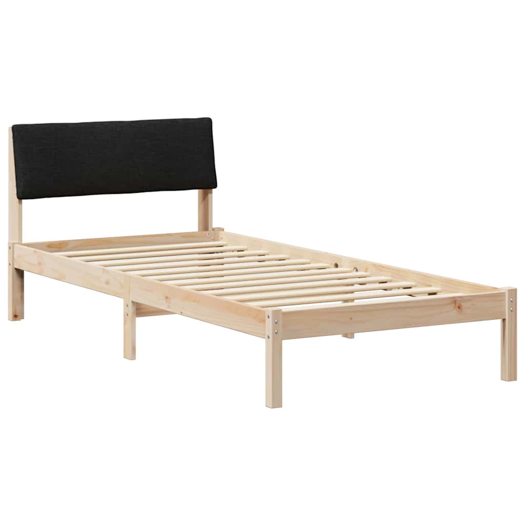 Sengestel Brun og sort 100 x 200 cm Massivt fyrretræ
