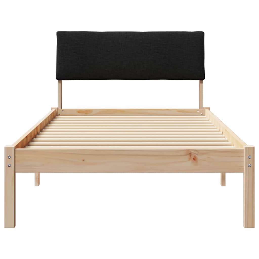 Sengestel Brun og sort 100 x 200 cm Massivt fyrretræ