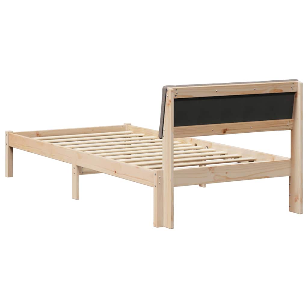 Sengestel Brun og taupe 100 x 200 cm Massivt fyrretræ