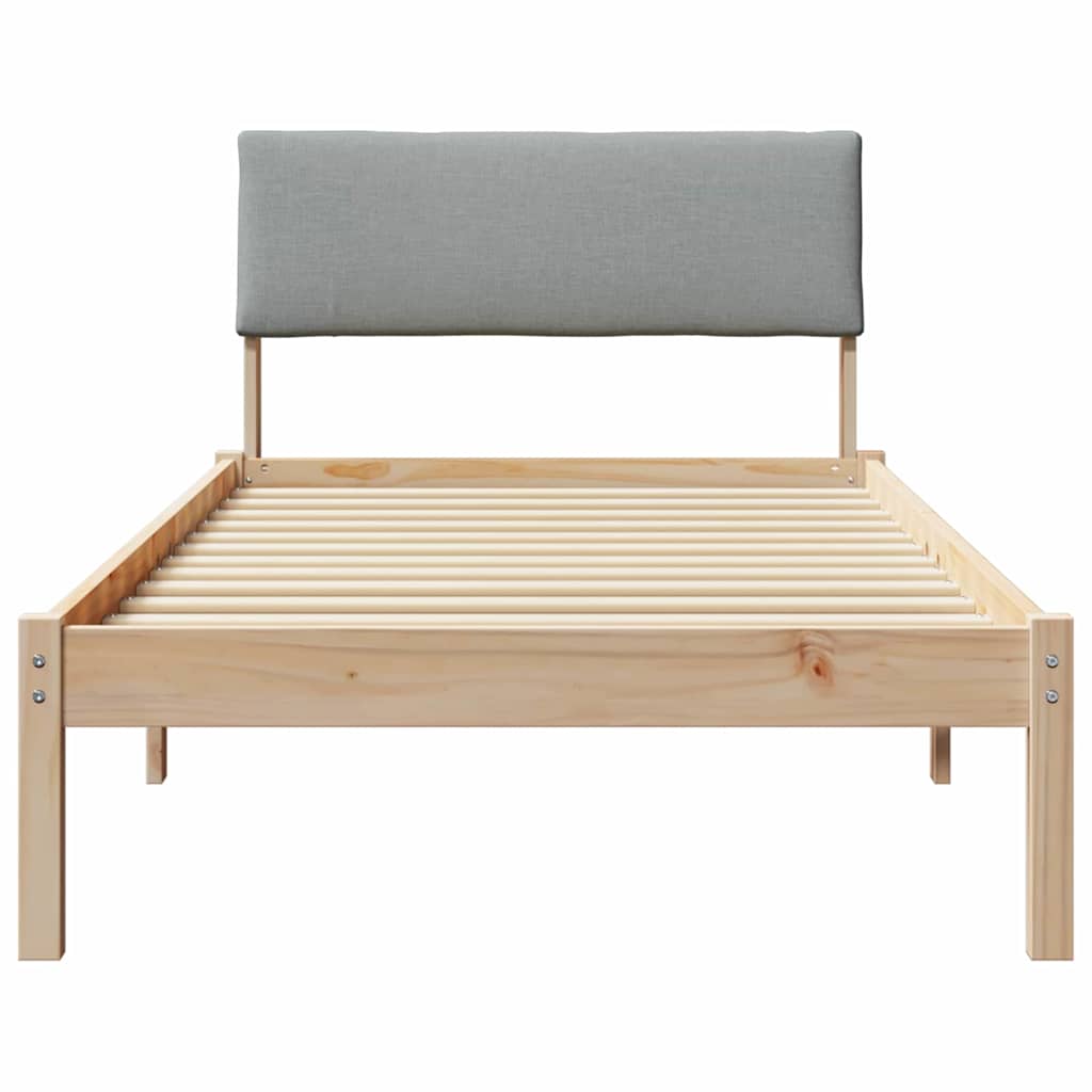Sengestel Brun og lys grå 90 x 200 cm Massivt fyrretræ
