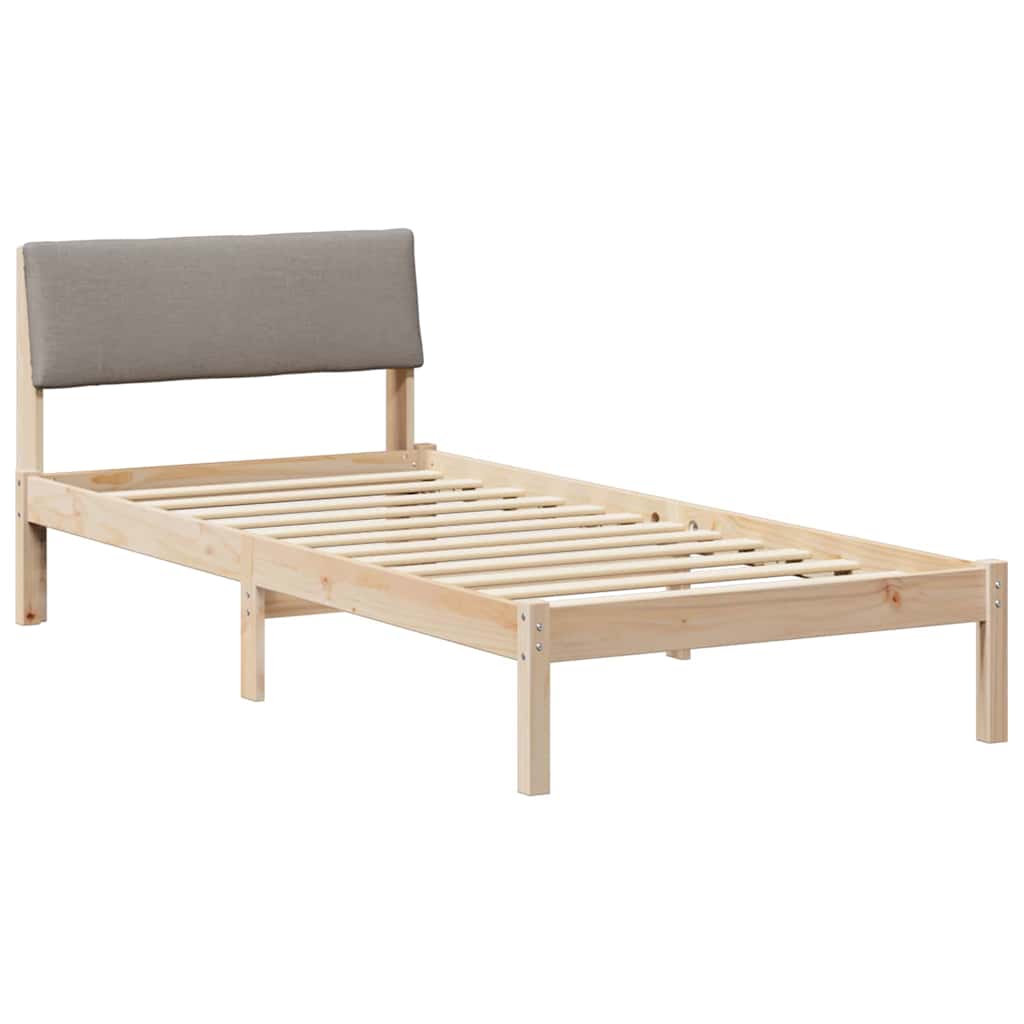 Sengestel Brun og taupe 90 x 200 cm Massivt fyrretræ