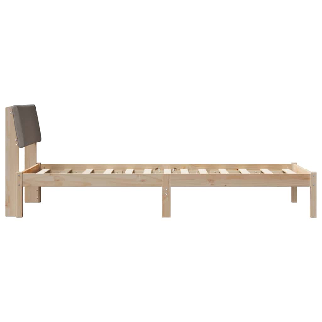 Sengestel Brun og taupe 90 x 200 cm Massivt fyrretræ
