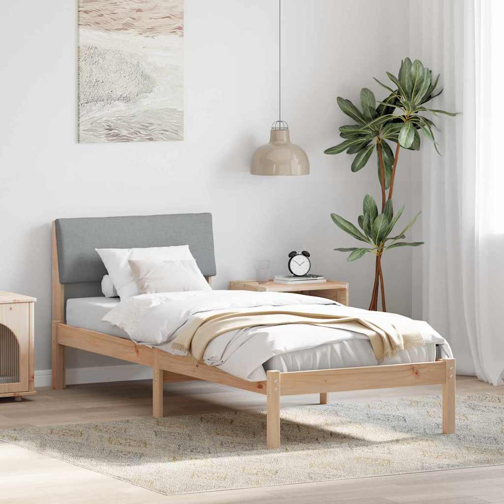 Sengestel Brun og lys grå 80 x 200 cm Massivt fyrretræ