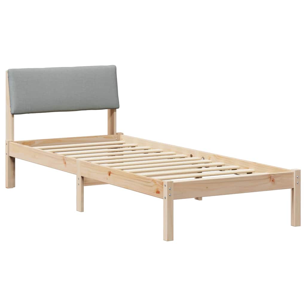 Sengestel Brun og lys grå 80 x 200 cm Massivt fyrretræ