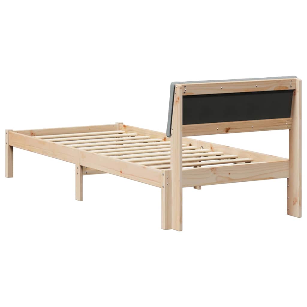 Sengestel Brun og lys grå 80 x 200 cm Massivt fyrretræ
