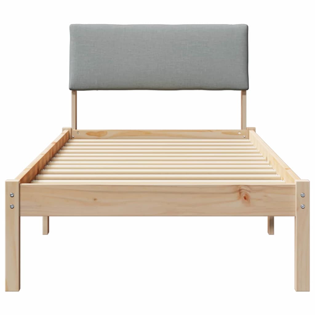 Sengestel Brun og lys grå 80 x 200 cm Massivt fyrretræ