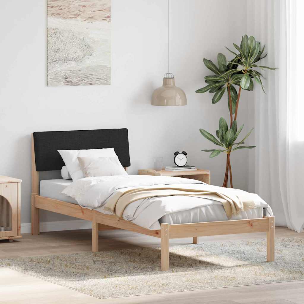 Sengestel Brun og sort 80 x 200 cm Massivt fyrretræ