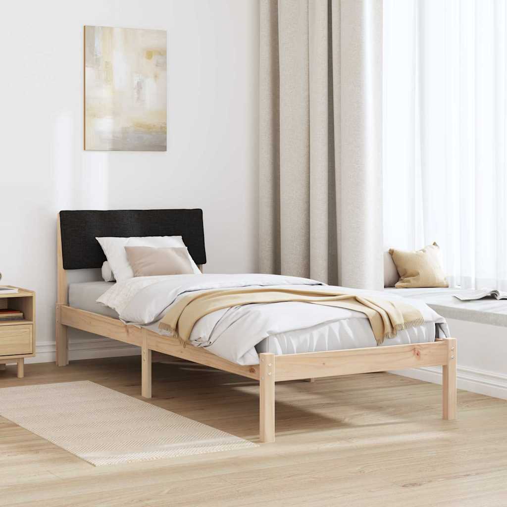 Sengestel Brun og sort 80 x 200 cm Massivt fyrretræ