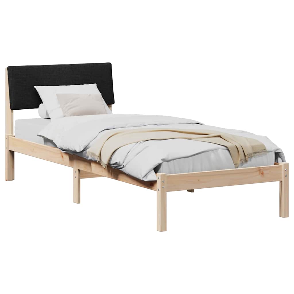 Sengestel Brun og sort 80 x 200 cm Massivt fyrretræ