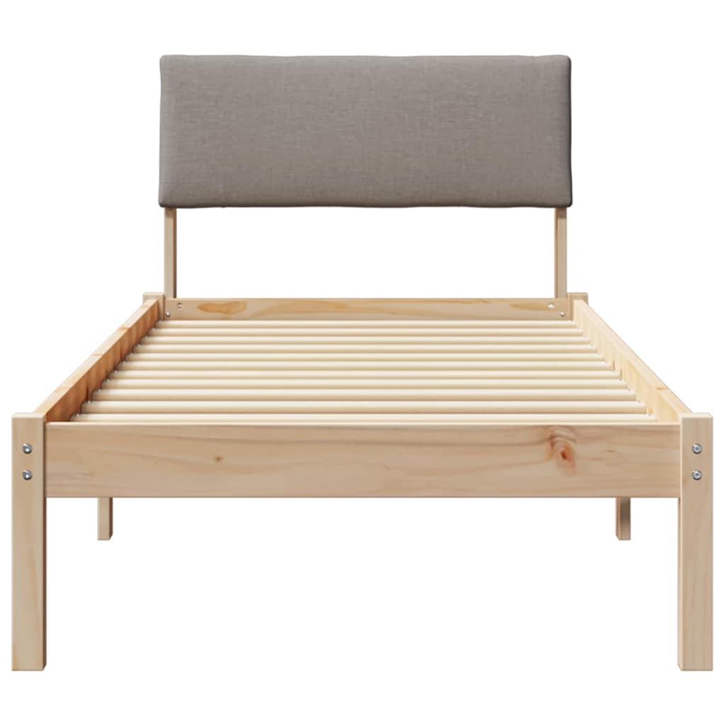 Sengestel Brun og taupe 80 x 200 cm Massivt fyrretræ