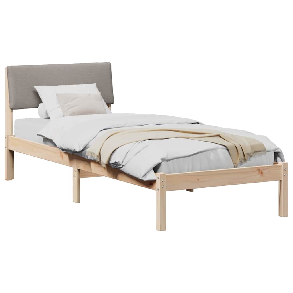 Sengestel Brun og taupe 80 x 200 cm Massivt fyrretræ