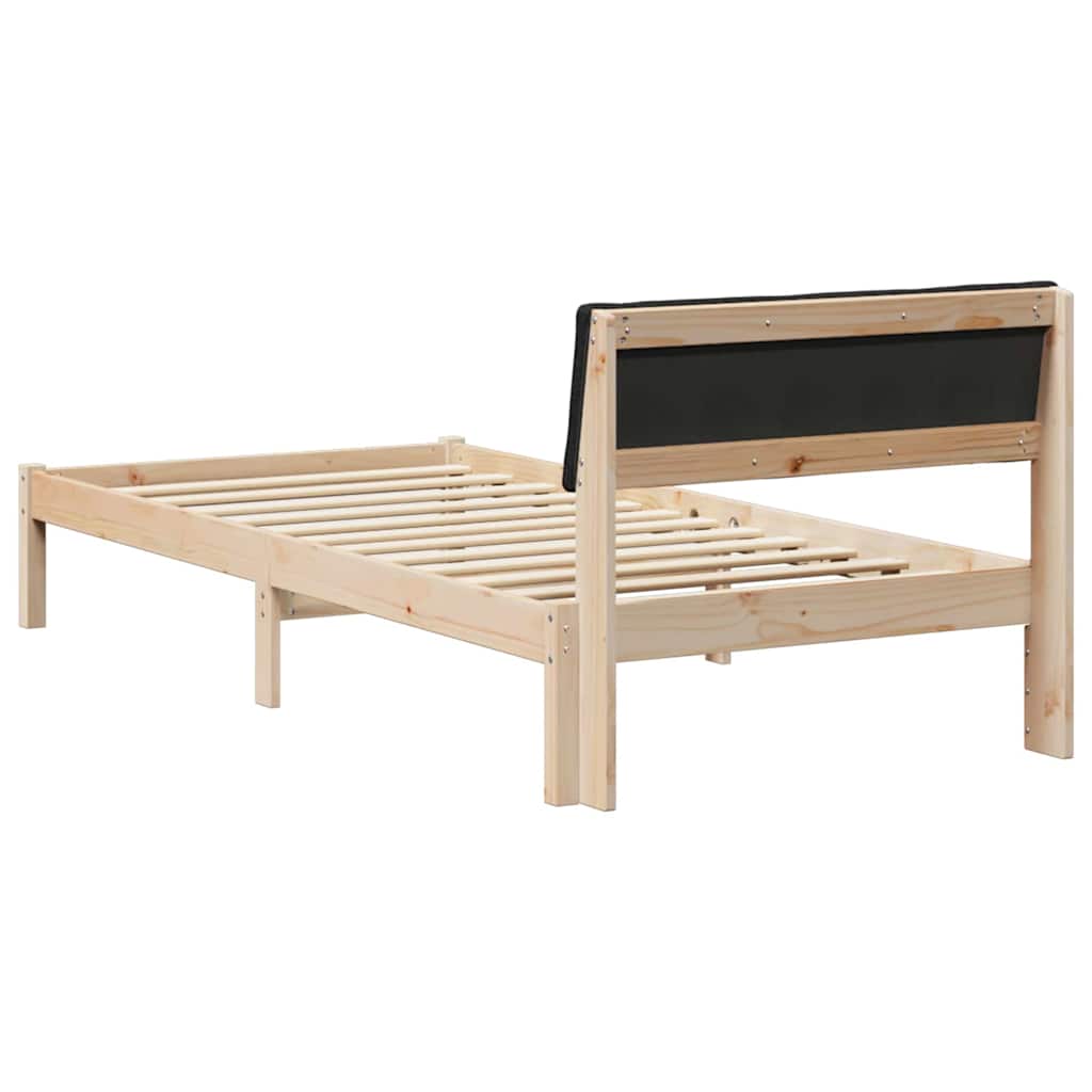 Sengestel Brun og sort 90 x 190 cm Massivt fyrretræ