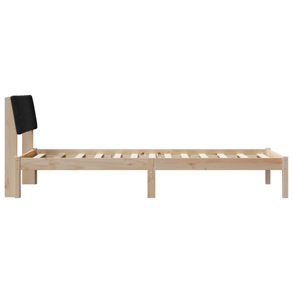 Sengestel Brun og sort 90 x 190 cm Massivt fyrretræ