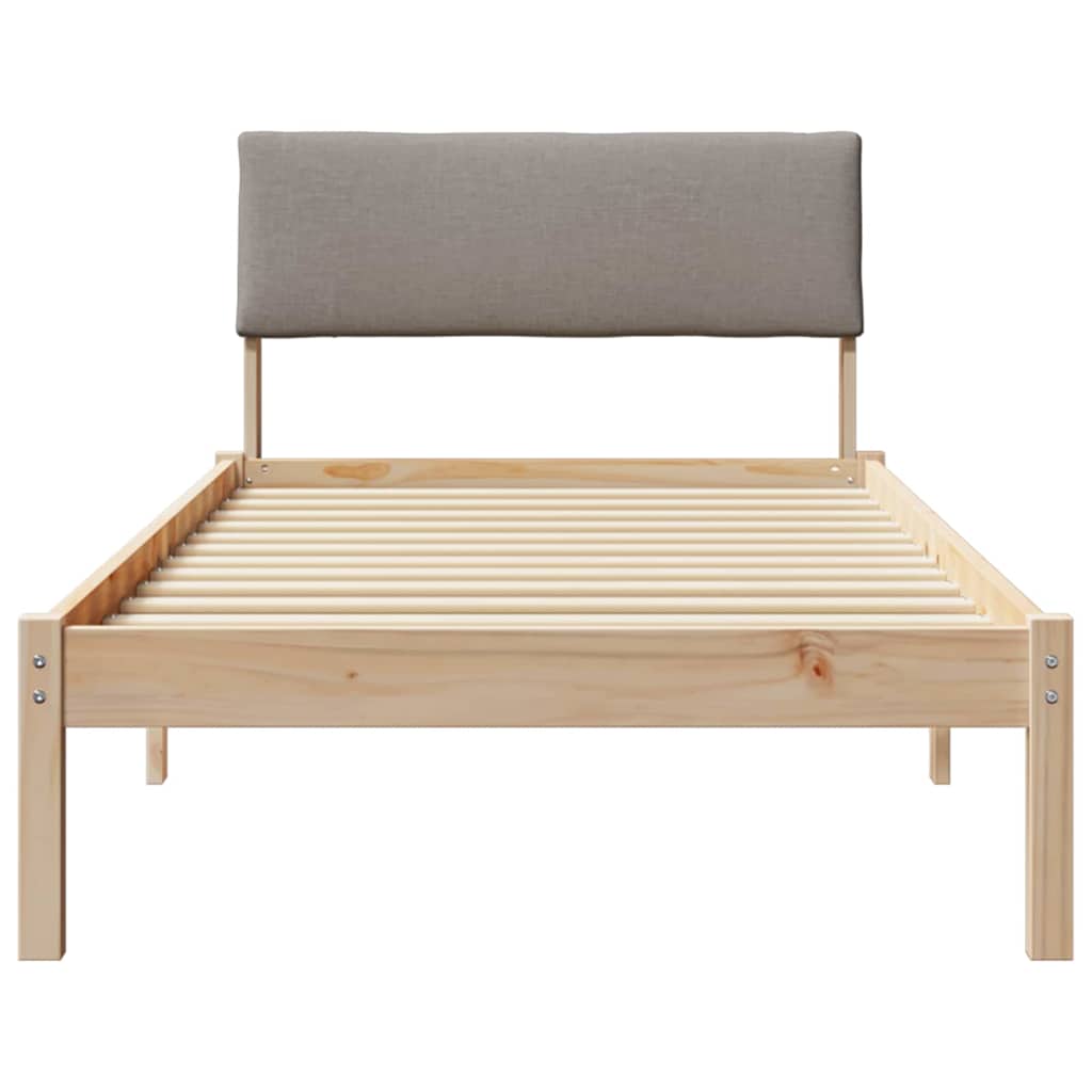 Sengestel Brun og taupe 90 x 190 cm Massivt fyrretræ