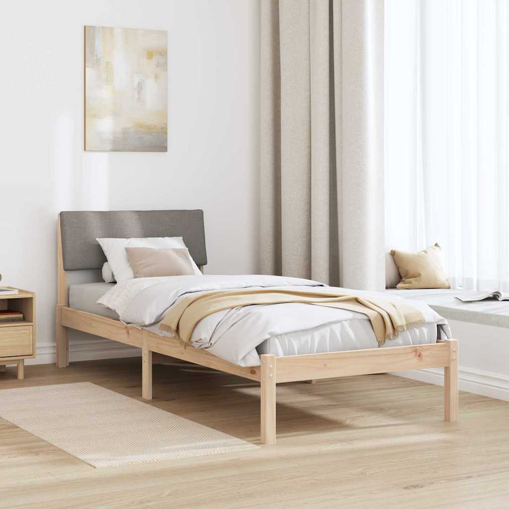 Sengestel Brun og taupe 75 x 190 cm Massivt fyrretræ