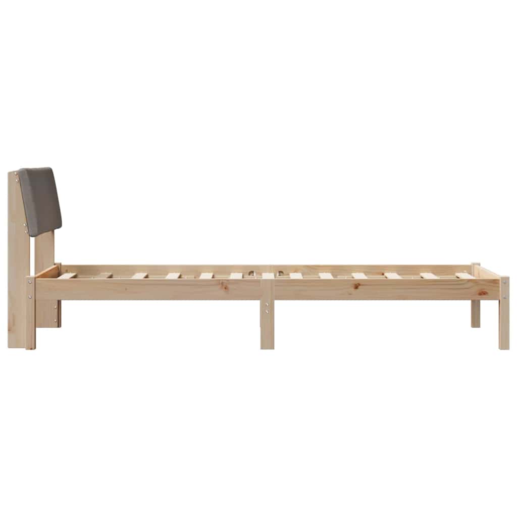 Sengestel Brun og taupe 75 x 190 cm Massivt fyrretræ
