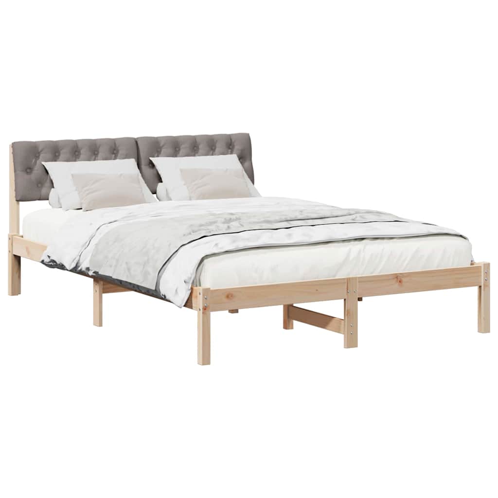 Sengestel Brun og taupe 160 x 200 cm Massivt fyrretræ
