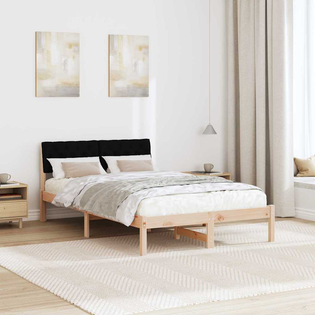 Sengestel Brun og sort 120 x 200 cm Massivt fyrretræ