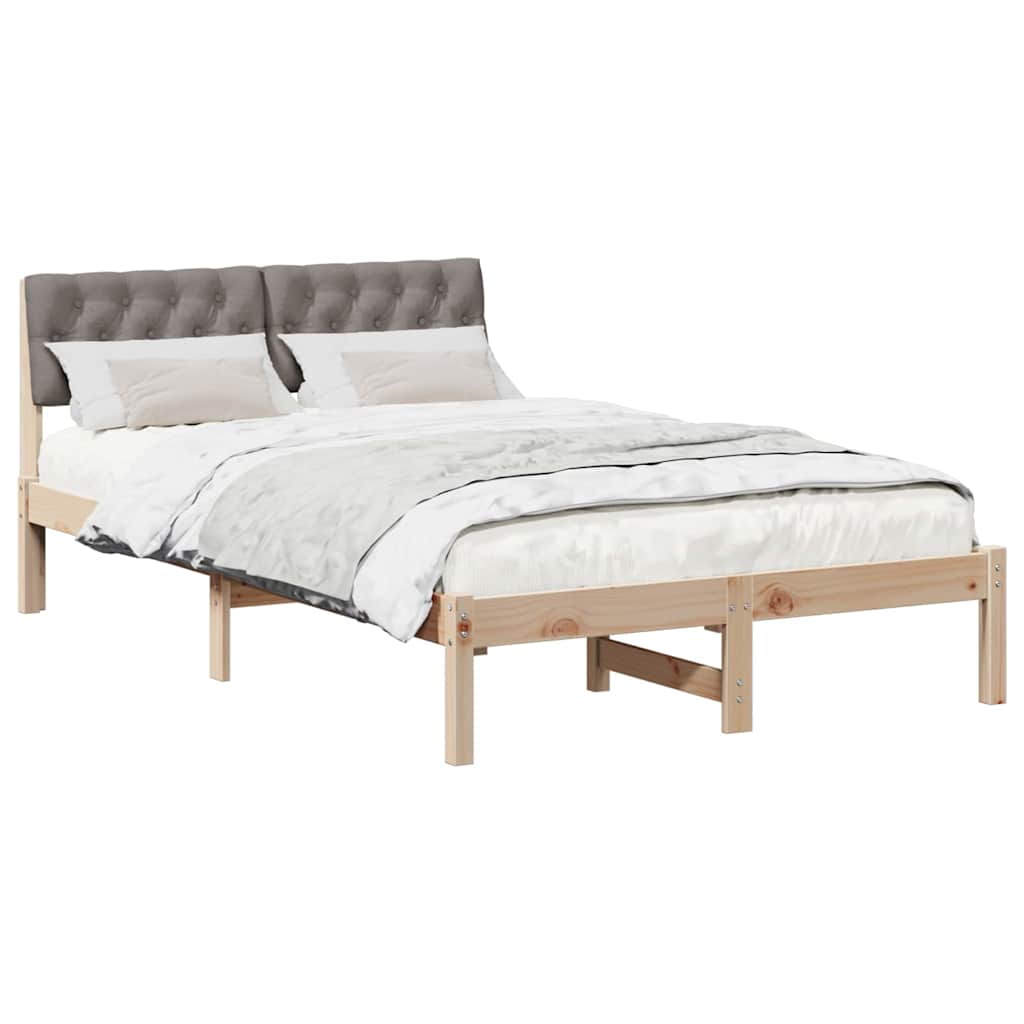 Sengestel Brun og taupe 120 x 200 cm Massivt fyrretræ