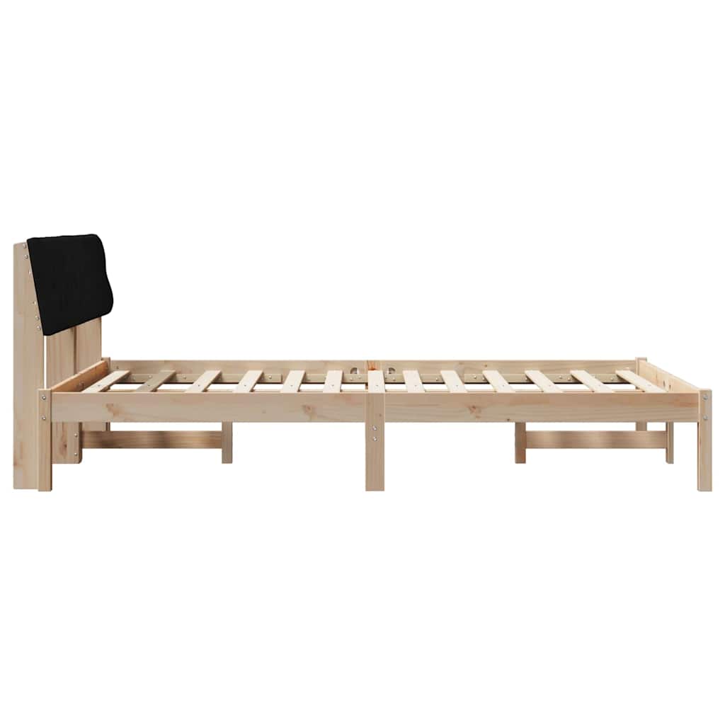 Sengestel Brun og sort 135 x 190 cm Massivt fyrretræ