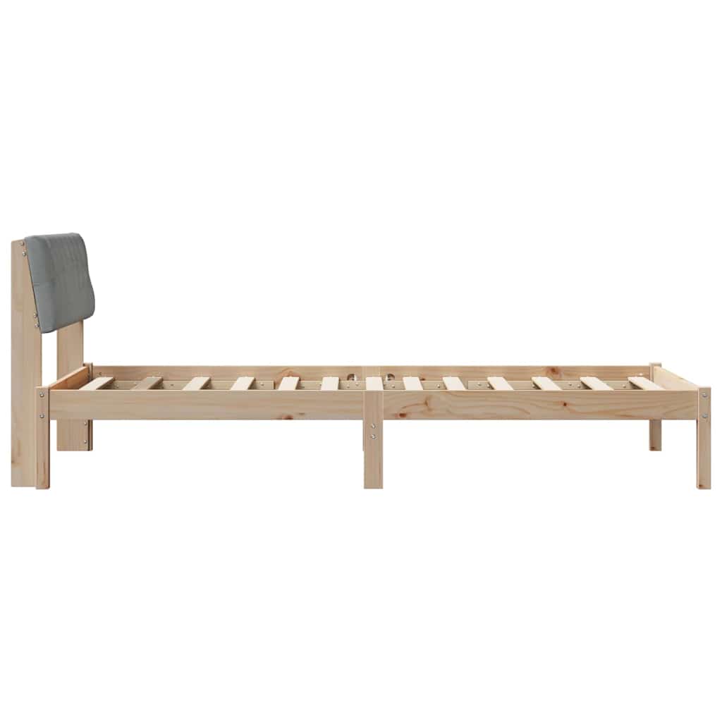 Sengestel Brun og lys grå 100 x 200 cm Massivt fyrretræ