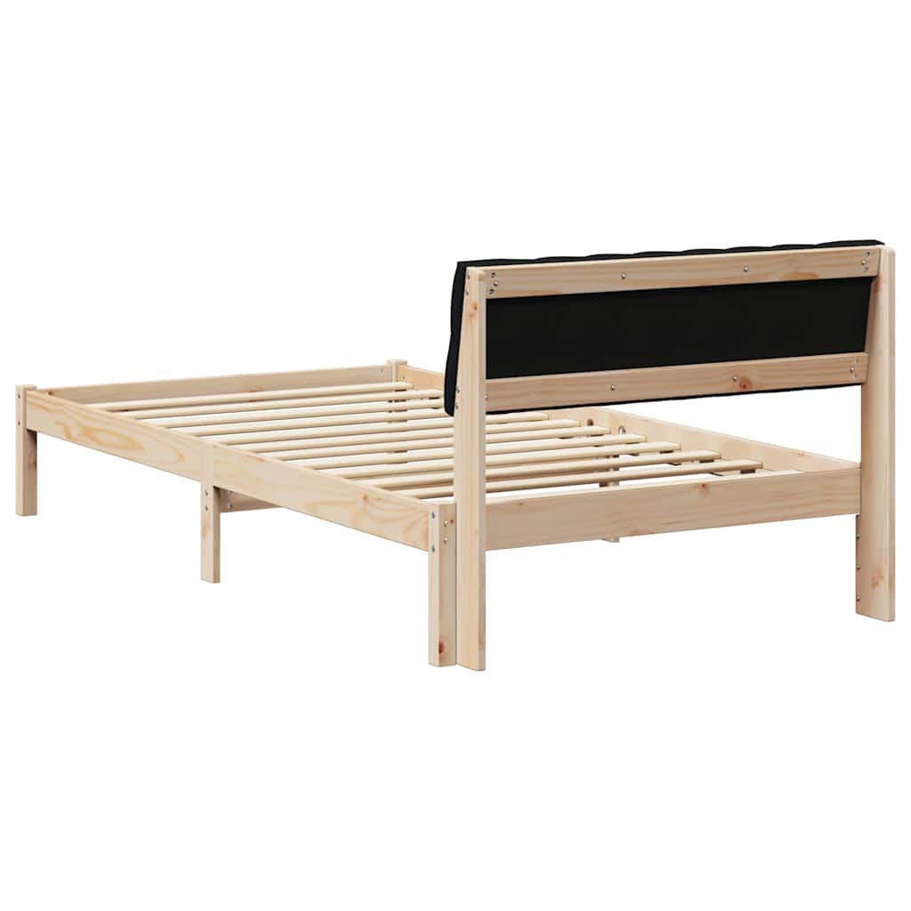 Sengestel Brun og sort 100 x 200 cm Massivt fyrretræ