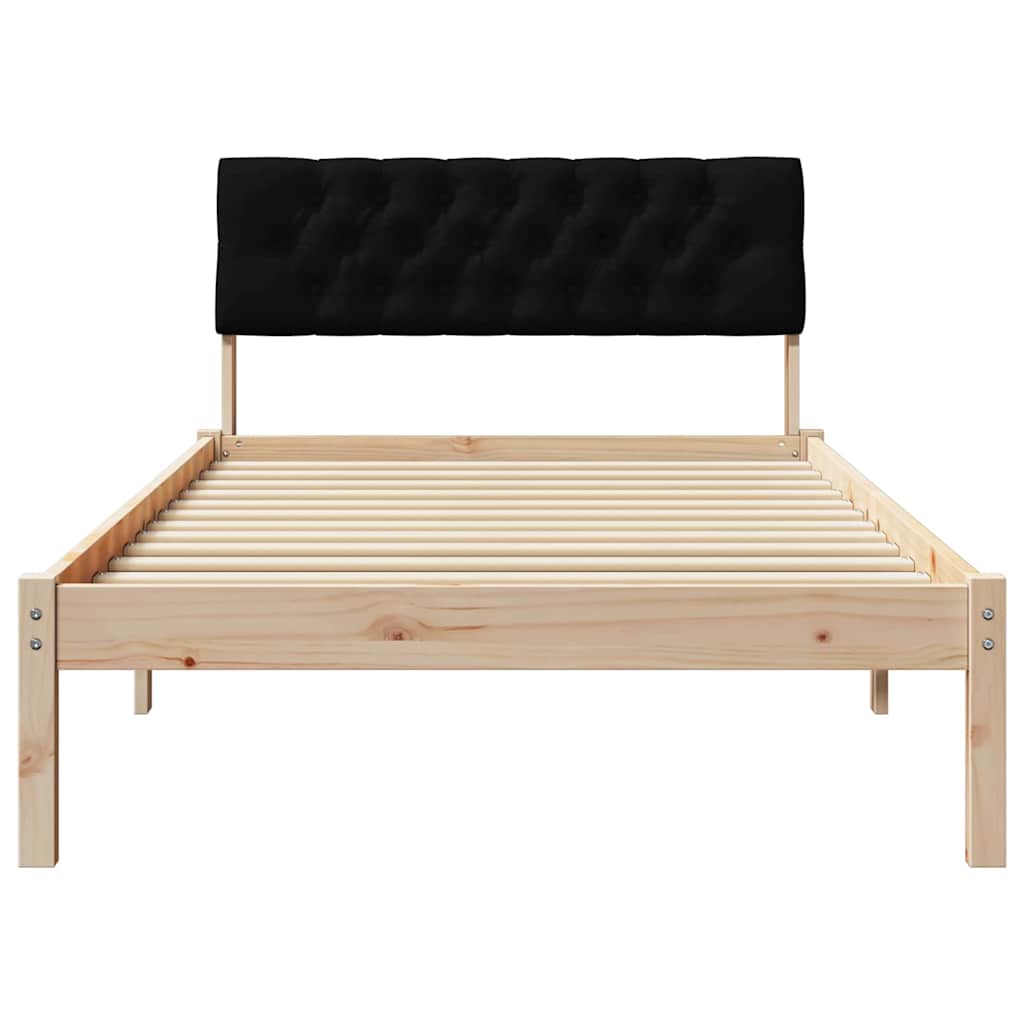 Sengestel Brun og sort 100 x 200 cm Massivt fyrretræ