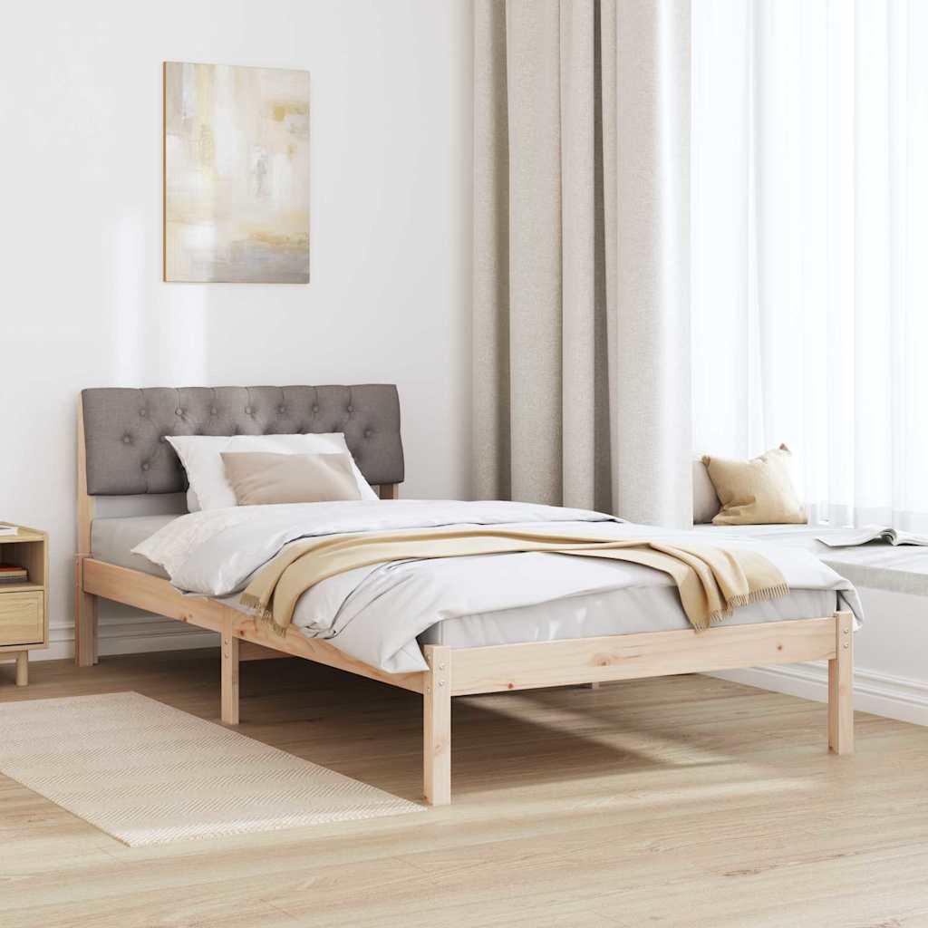 Sengestel Brun og taupe 100 x 200 cm Massivt fyrretræ