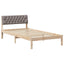 Sengestel Brun og taupe 100 x 200 cm Massivt fyrretræ