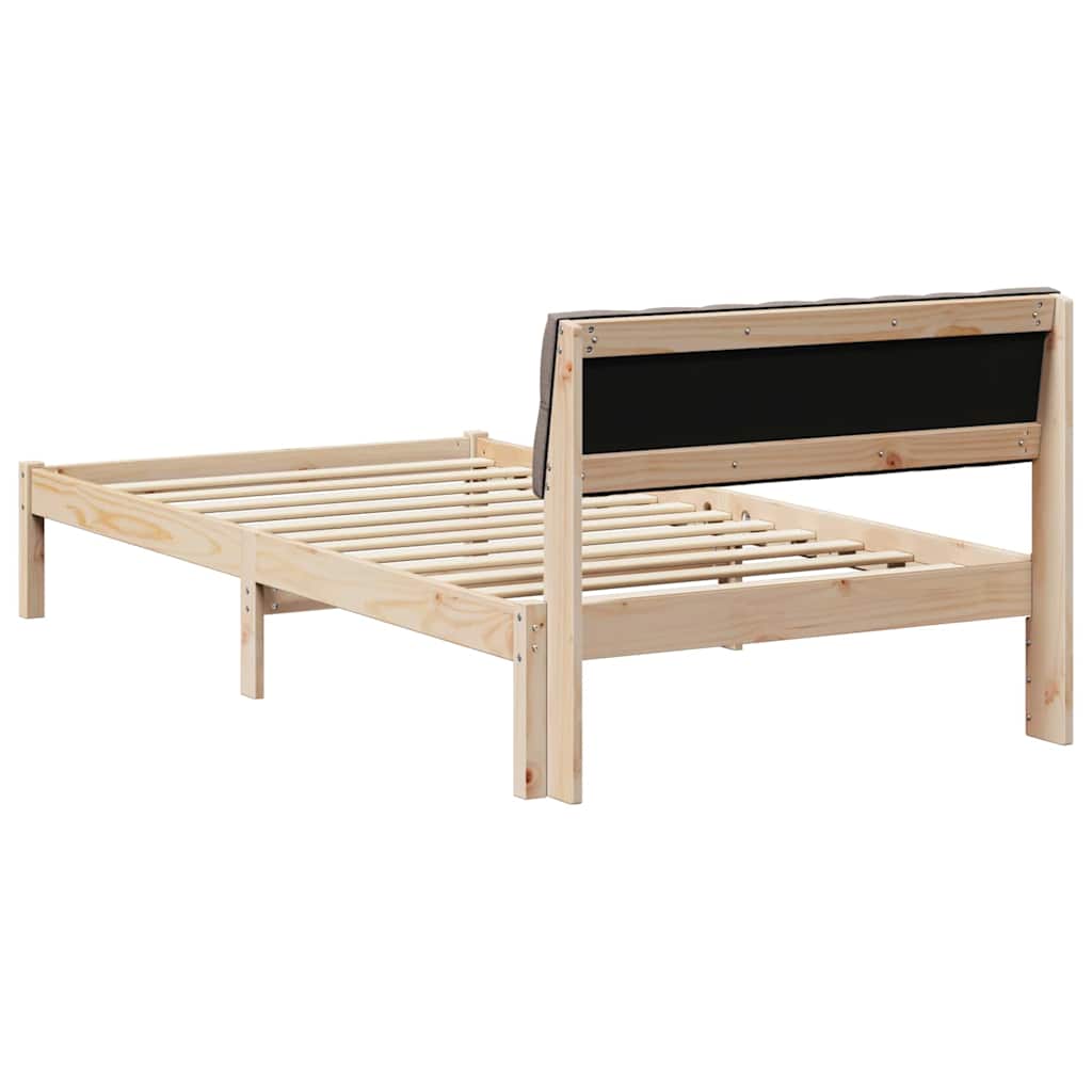 Sengestel Brun og taupe 100 x 200 cm Massivt fyrretræ