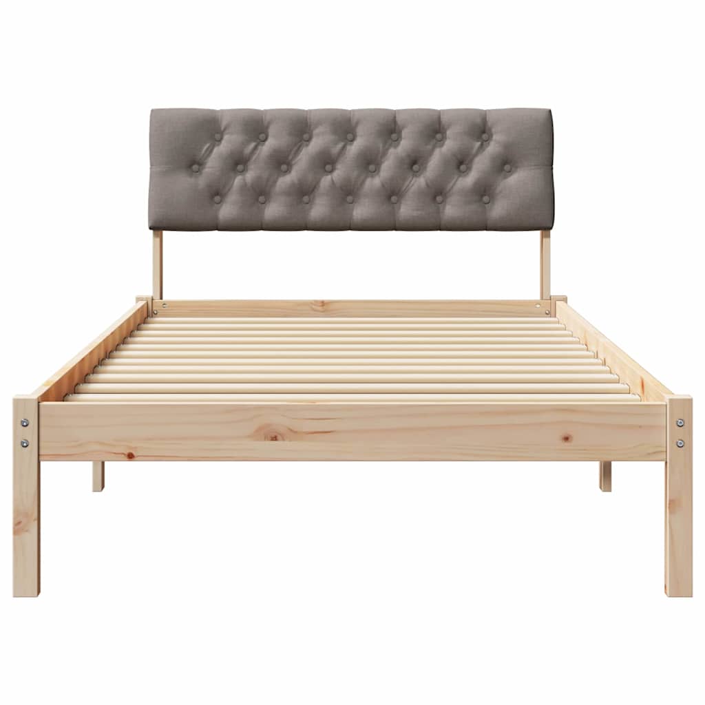 Sengestel Brun og taupe 100 x 200 cm Massivt fyrretræ