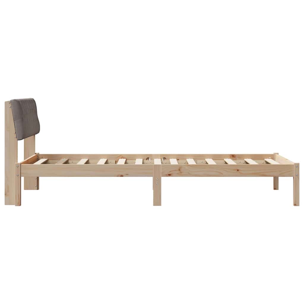 Sengestel Brun og taupe 100 x 200 cm Massivt fyrretræ