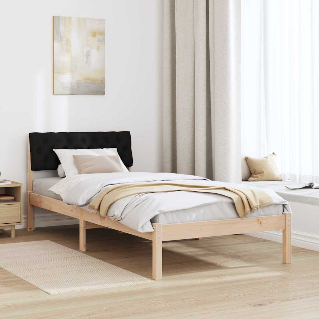 Sengestel Brun og sort 90 x 200 cm Massivt fyrretræ