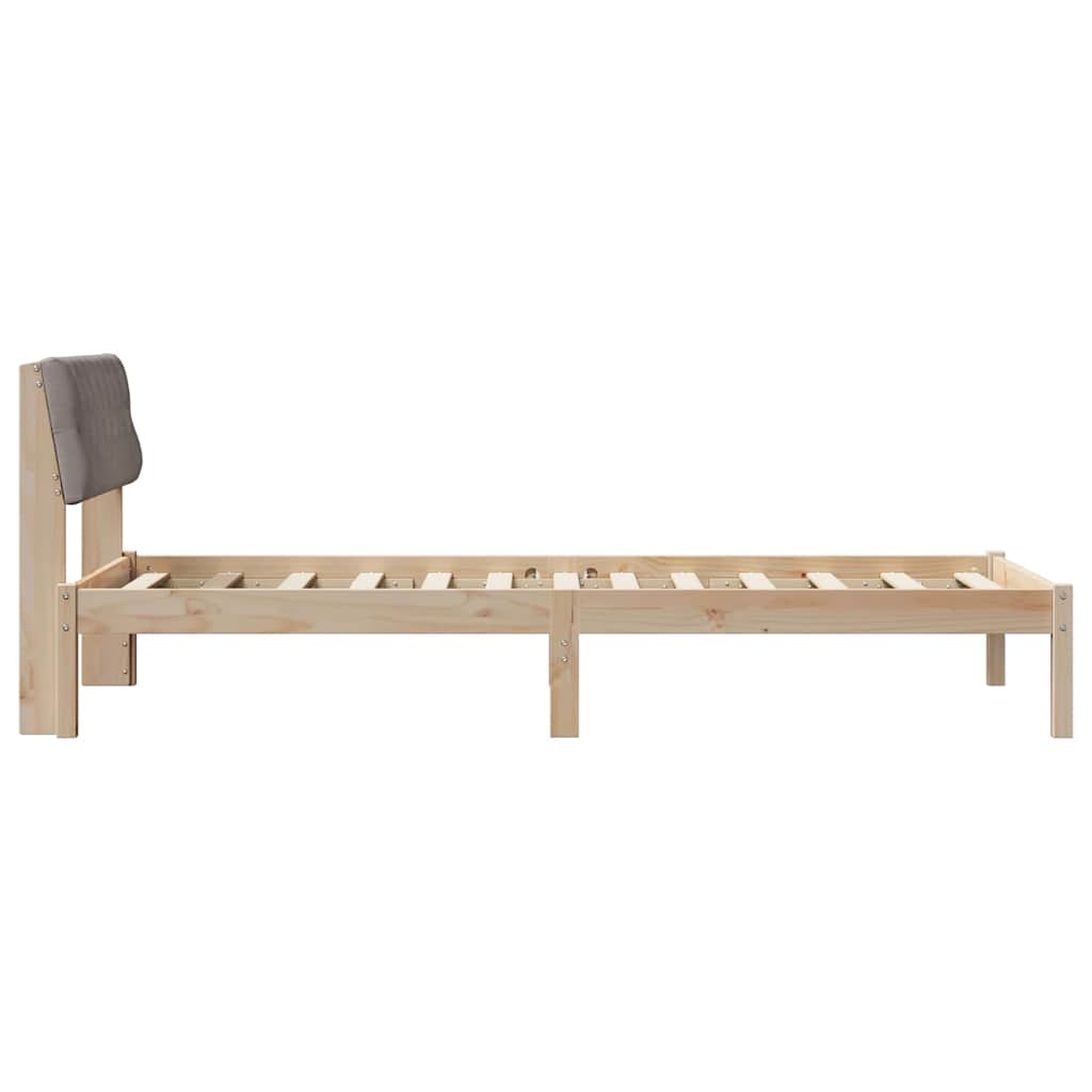 Sengestel Brun og taupe 90 x 200 cm Massivt fyrretræ