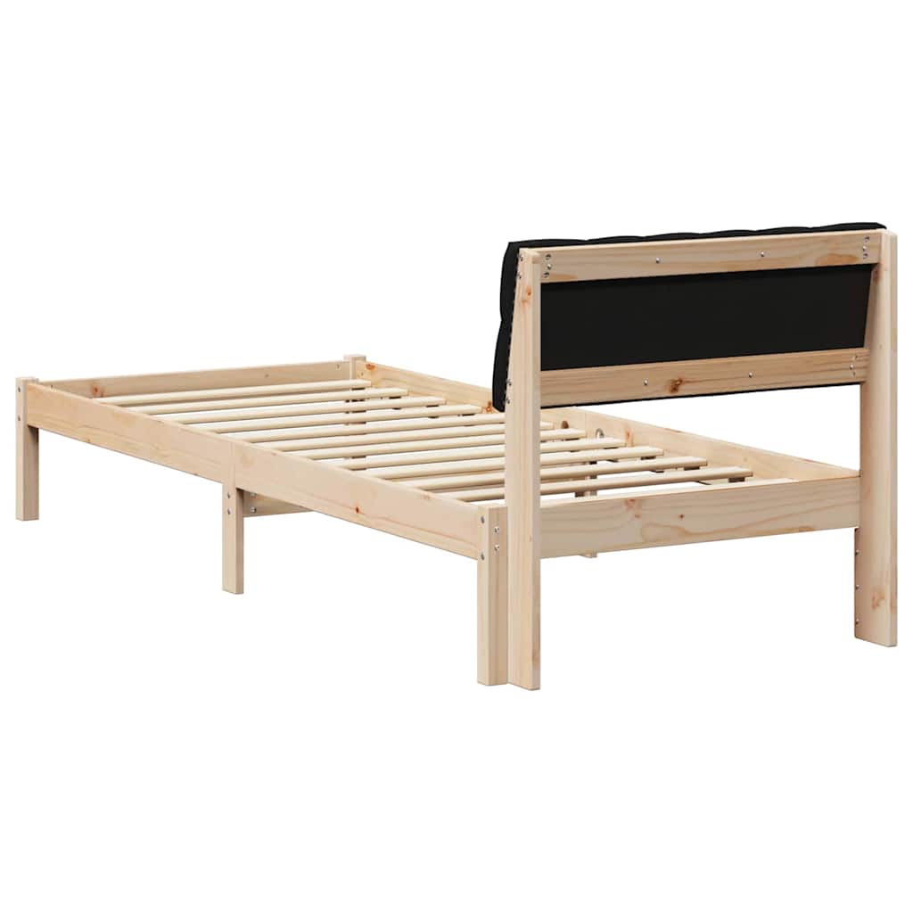 Sengestel Brun og sort 80 x 200 cm Massivt fyrretræ