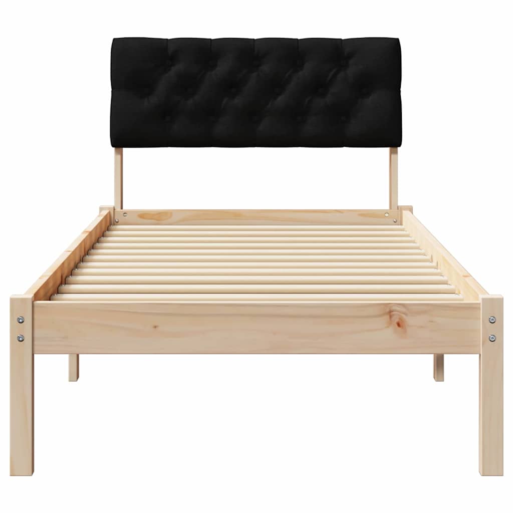 Sengestel Brun og sort 80 x 200 cm Massivt fyrretræ