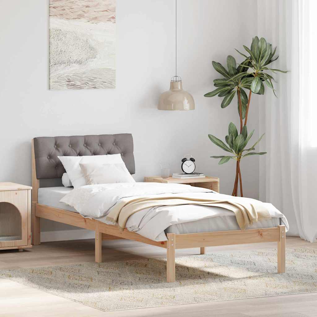 Sengestel Brun og taupe 80 x 200 cm Massivt fyrretræ