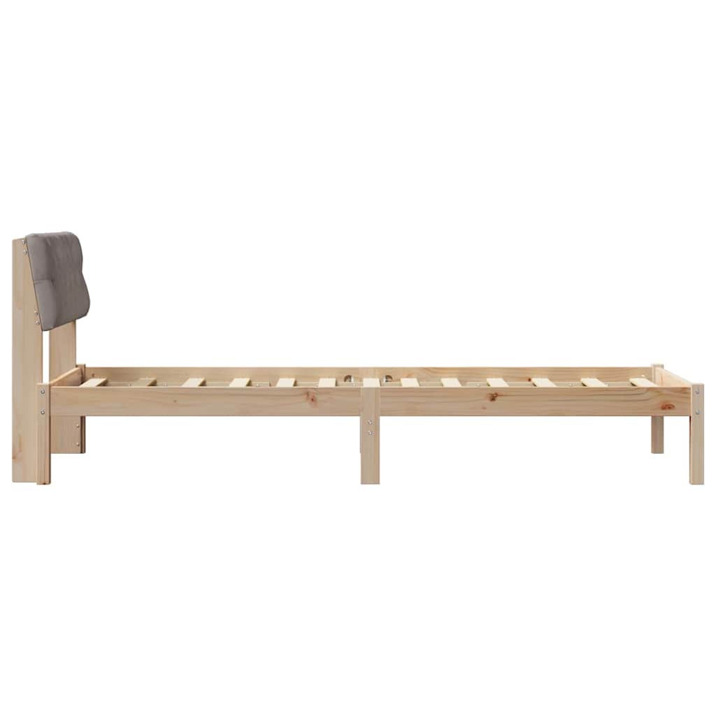 Sengestel Brun og taupe 80 x 200 cm Massivt fyrretræ