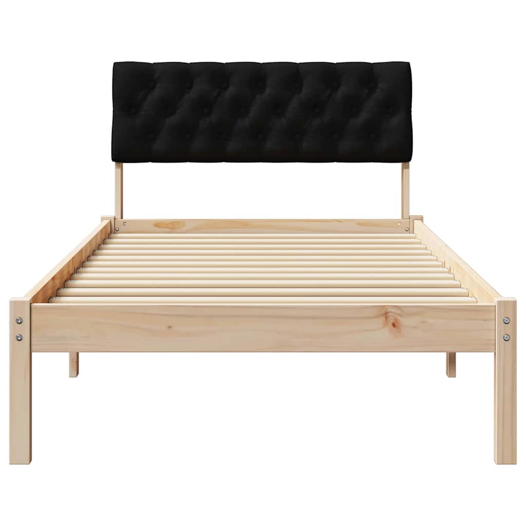 Sengestel Brun og sort 90 x 190 cm Massivt fyrretræ