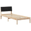 Sengestel Brun og sort 75 x 190 cm Massivt fyrretræ