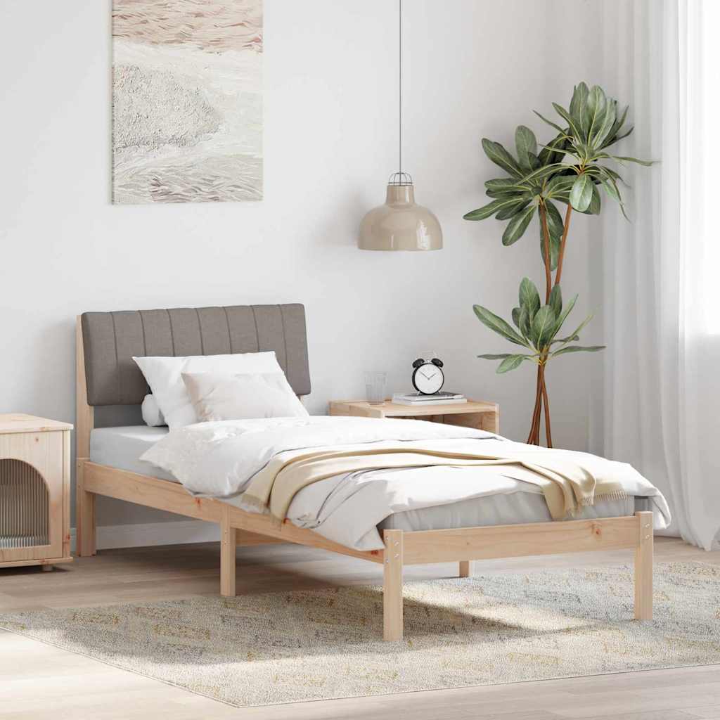 Sengestel Brun og taupe 75 x 190 cm Massivt fyrretræ