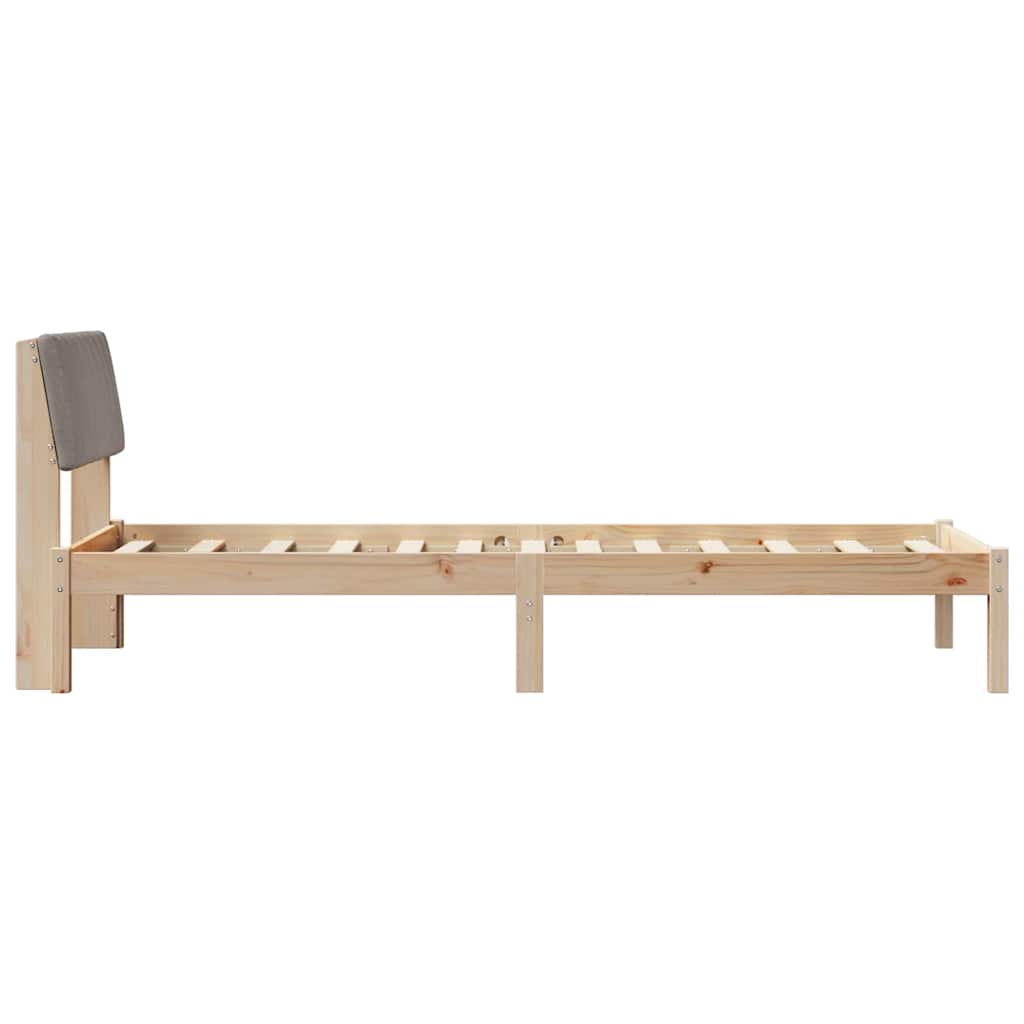 Sengestel Brun og taupe 75 x 190 cm Massivt fyrretræ