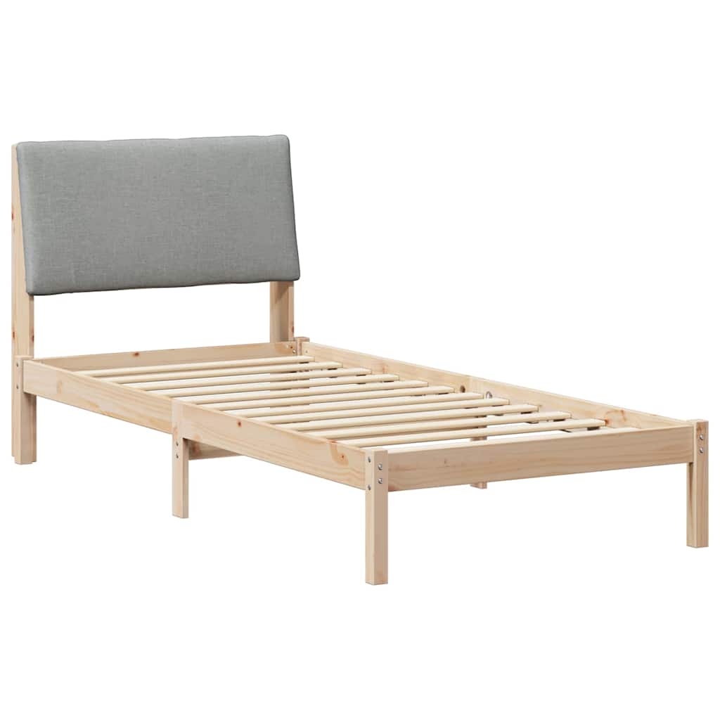 Sengestel Brun og lys grå 100 x 200 cm Massivt fyrretræ