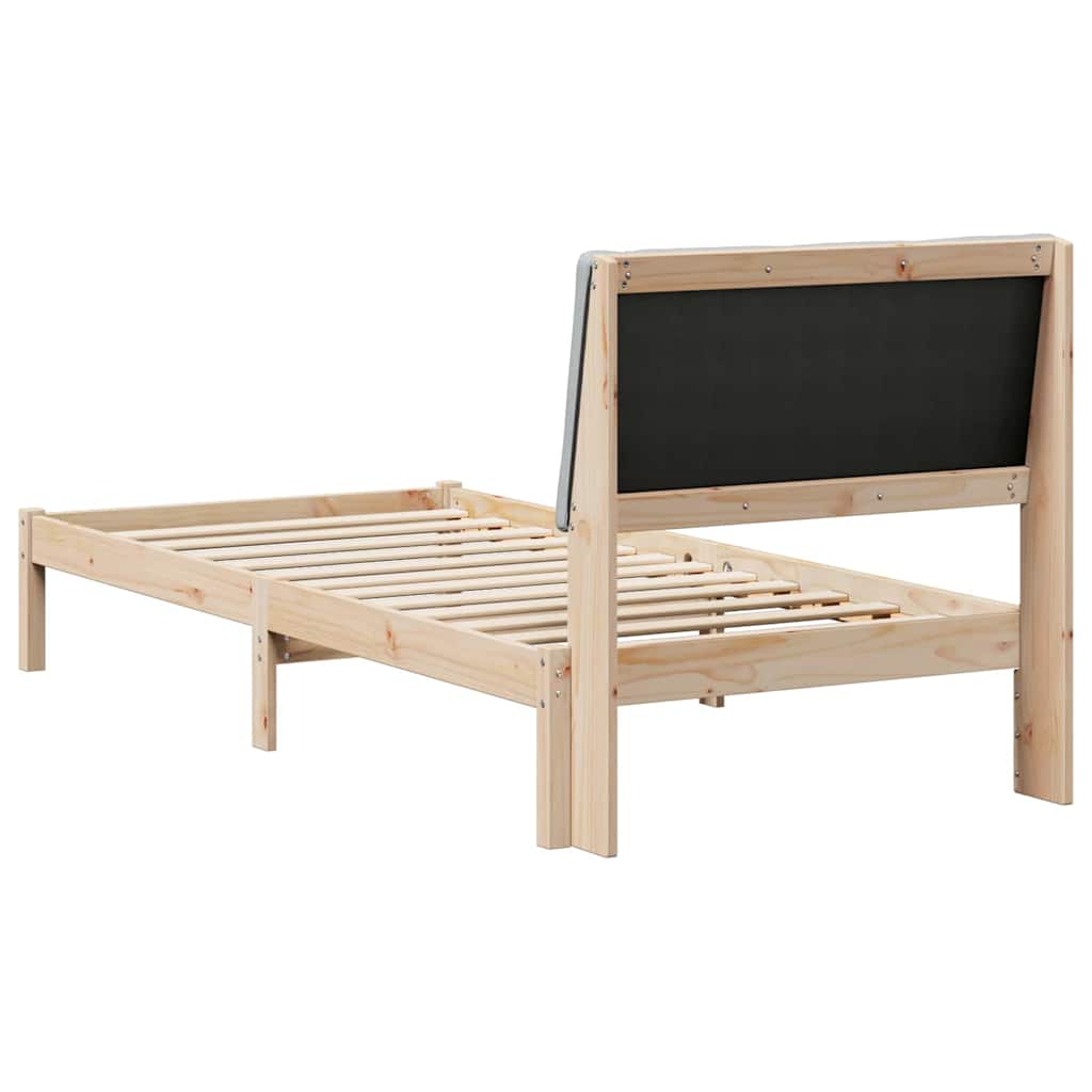 Sengestel Brun og lys grå 100 x 200 cm Massivt fyrretræ