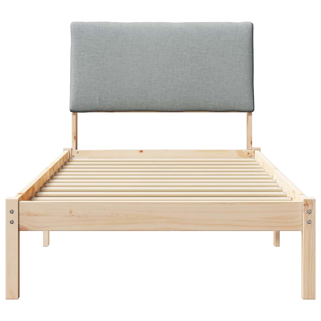 Sengestel Brun og lys grå 100 x 200 cm Massivt fyrretræ
