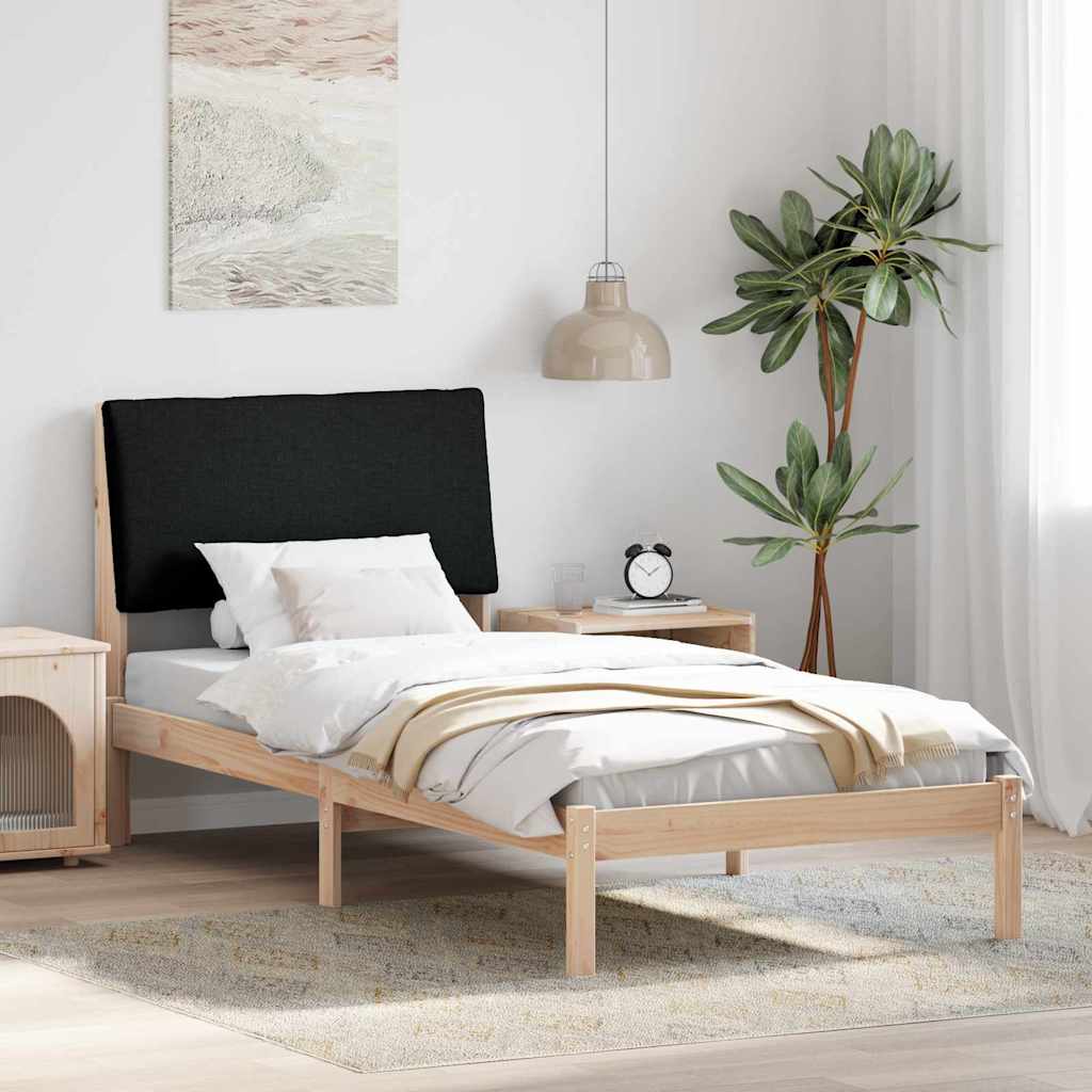 Sengestel Brun og sort 100 x 200 cm Massivt fyrretræ