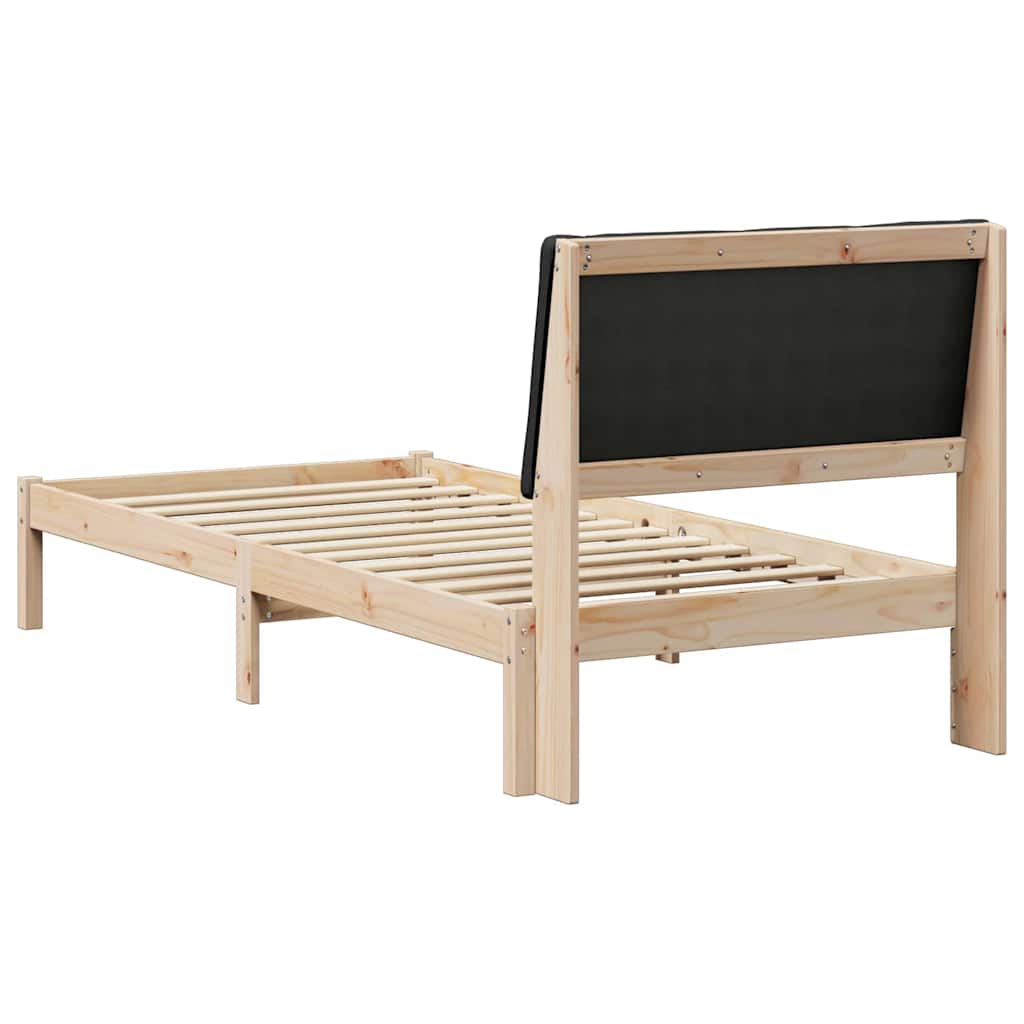 Sengestel Brun og sort 100 x 200 cm Massivt fyrretræ