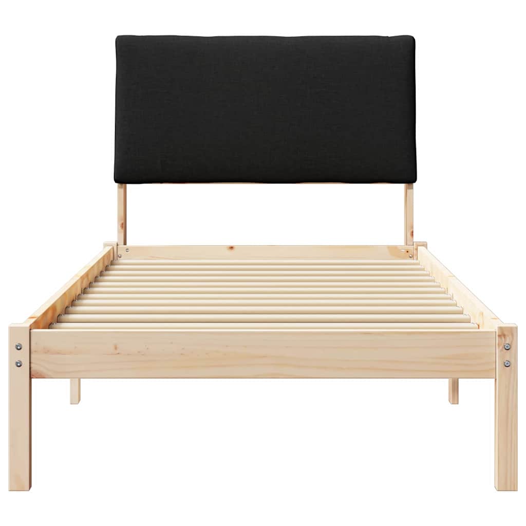 Sengestel Brun og sort 100 x 200 cm Massivt fyrretræ