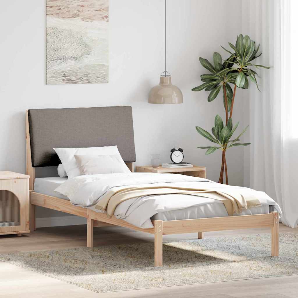 Sengestel Brun og taupe 100 x 200 cm Massivt fyrretræ