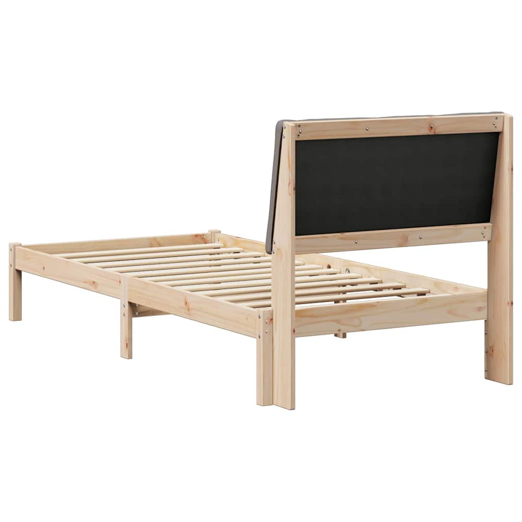 Sengestel Brun og taupe 100 x 200 cm Massivt fyrretræ